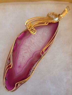 Beautiful Wire Wrapped Agate Pendant